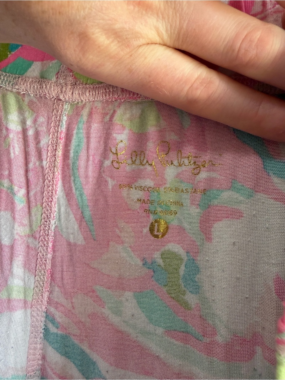 Lilly Pulitzer Pajama Pants Stretch Women's large Preppy Loungewear Soft - Picture 5 of 5